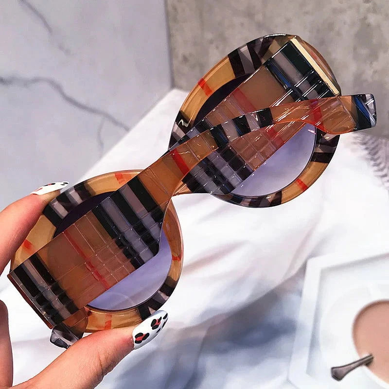 Fashion Colorful Stripes Sunglasses - ShopEbonyMonique