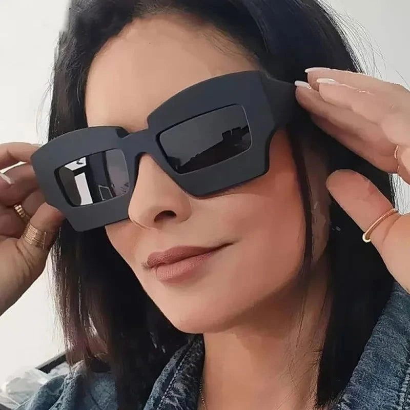 Fashion Square Wide Frame Sunglasses - ShopEbonyMonique