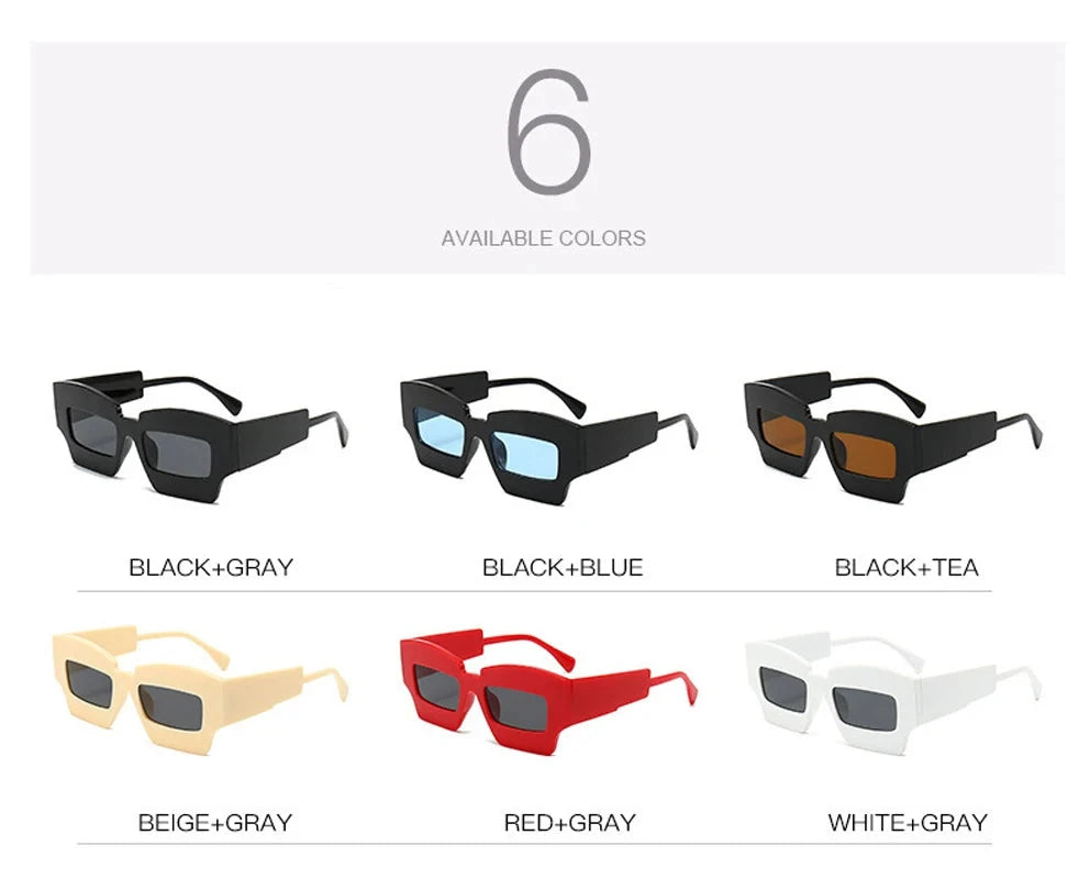 Fashion Square Wide Frame Sunglasses - ShopEbonyMonique