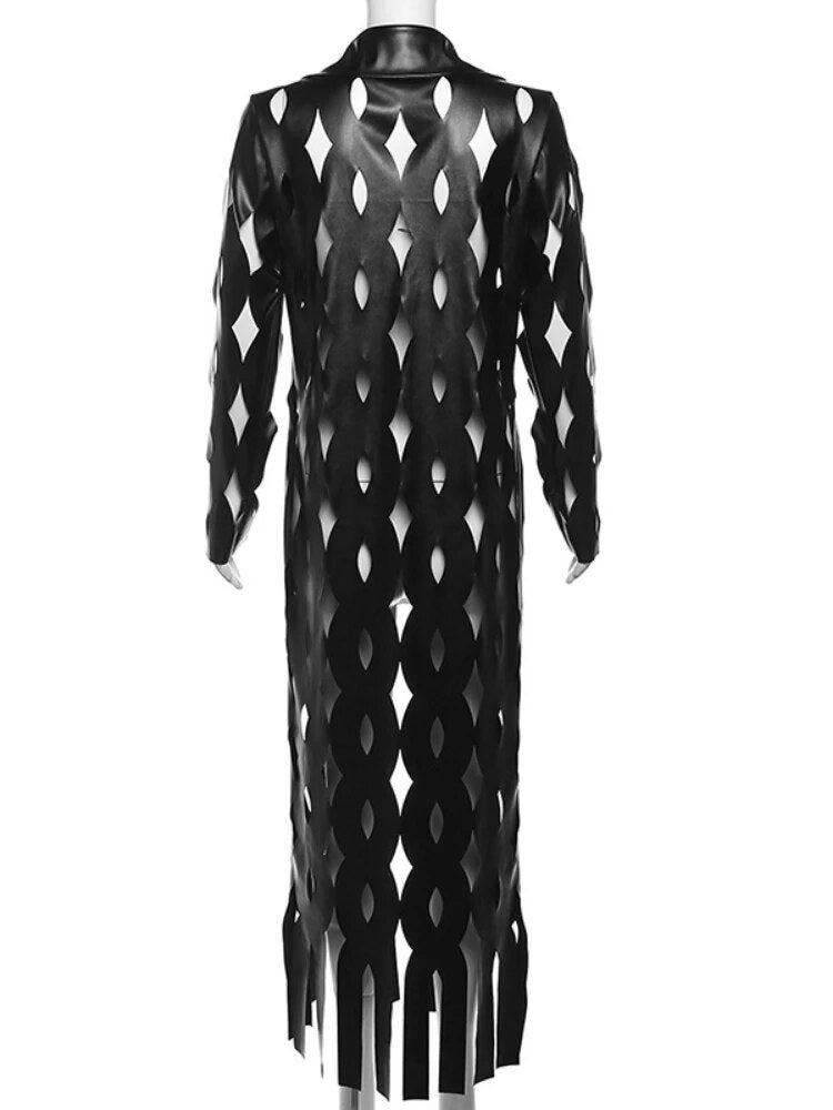 Faux Leather Trench Coat - ShopEbonyMonique