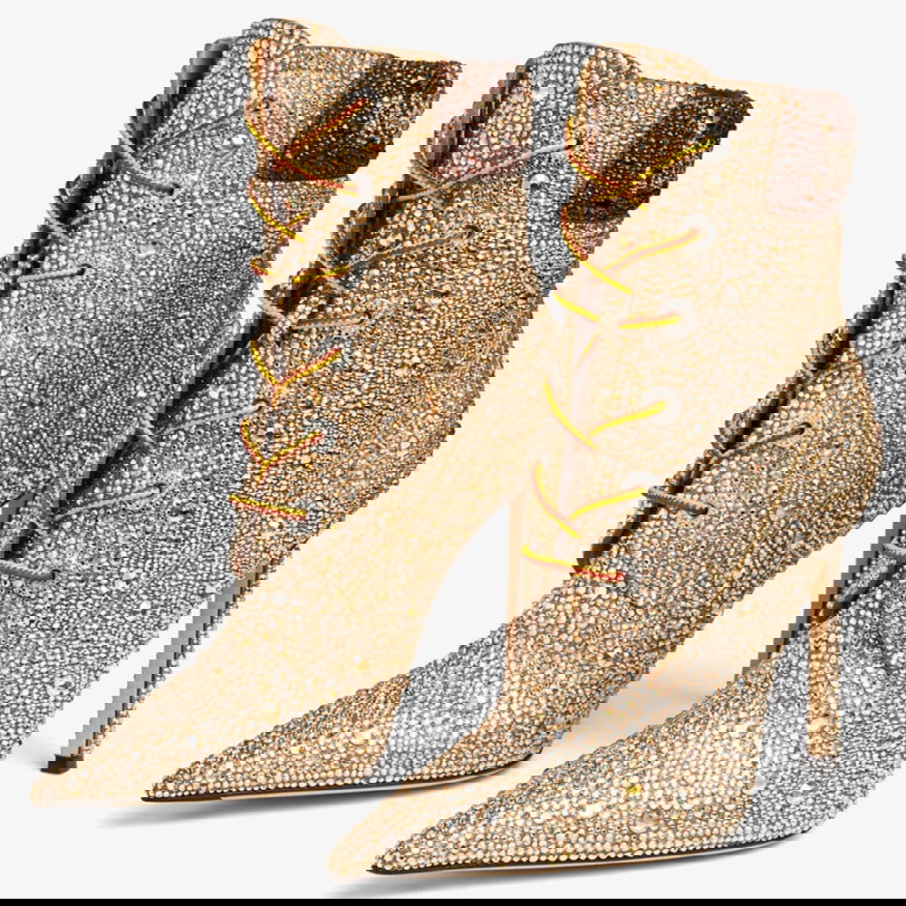 Flash Diamonds High-Heeled Short Boots - ShopEbonyMonique