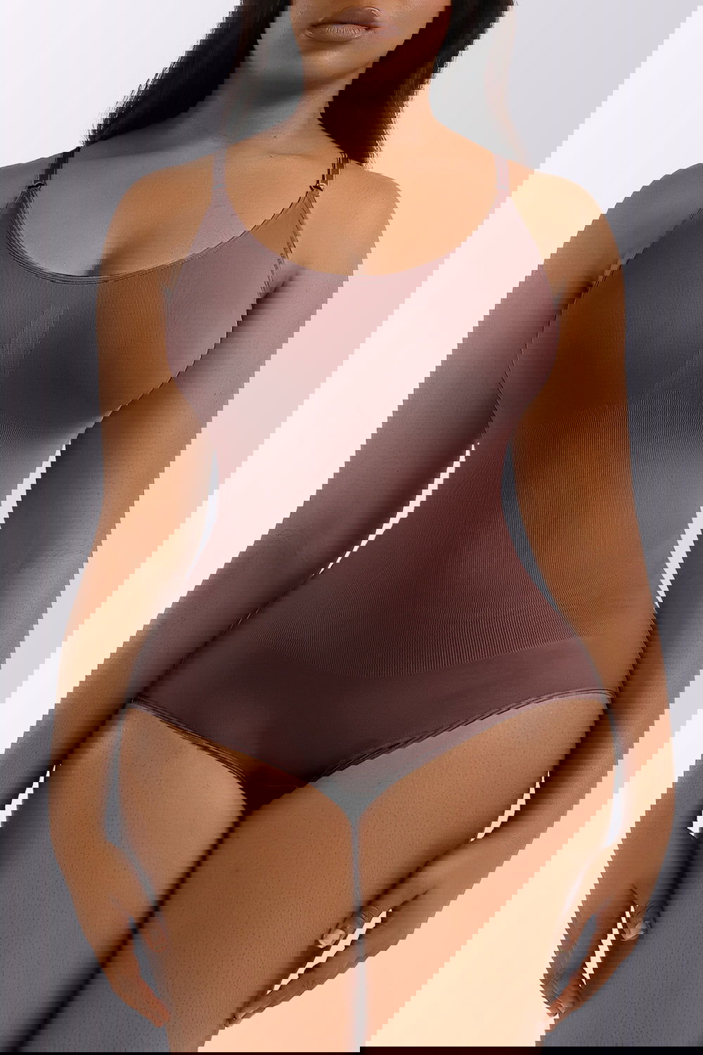 Full Size Spaghetti Strap Shaping Bodysuit - ShopEbonyMonique