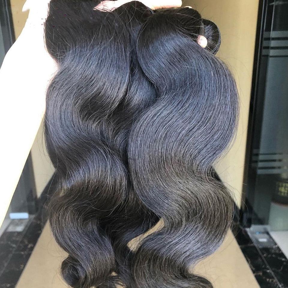 Malaysian Body Wave Lace Frontal Closure With Bundles 100% Human Hair - ShopEbonyMonique