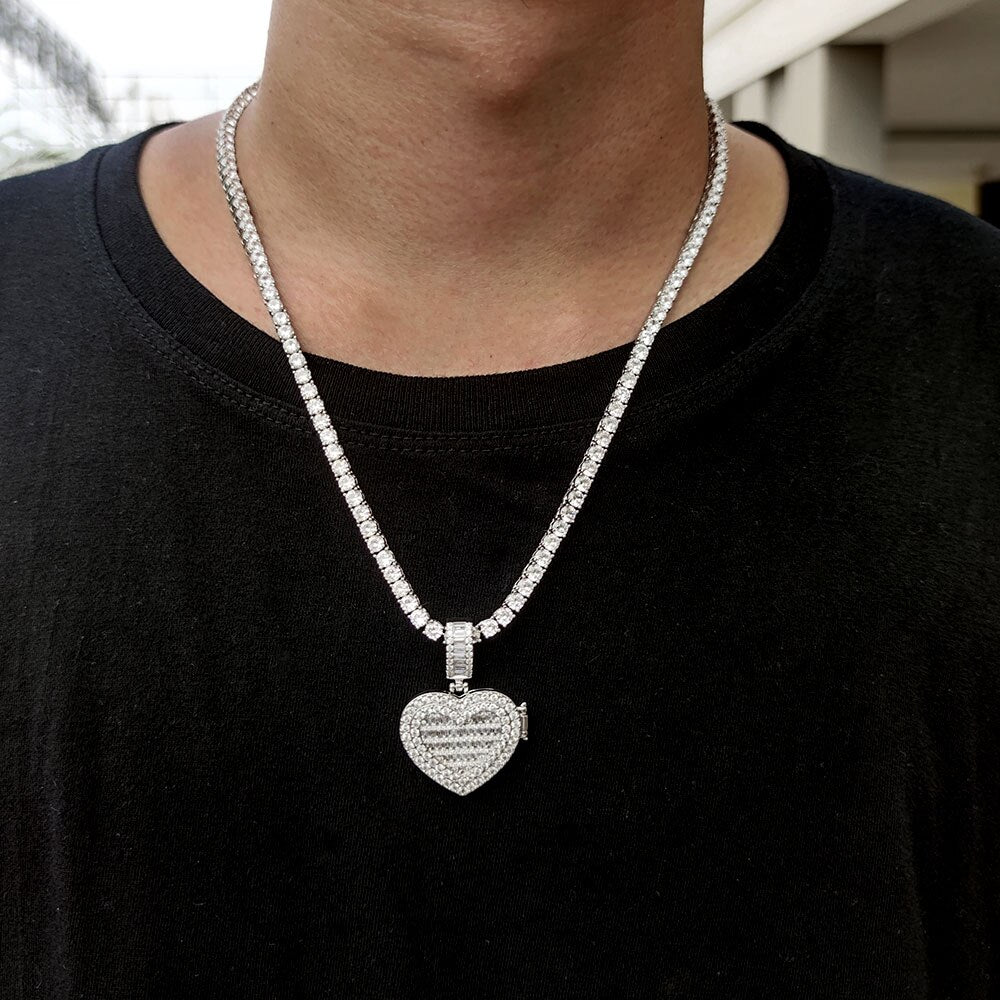 Heart Pendant Custom Photo Necklace - ShopEbonyMonique