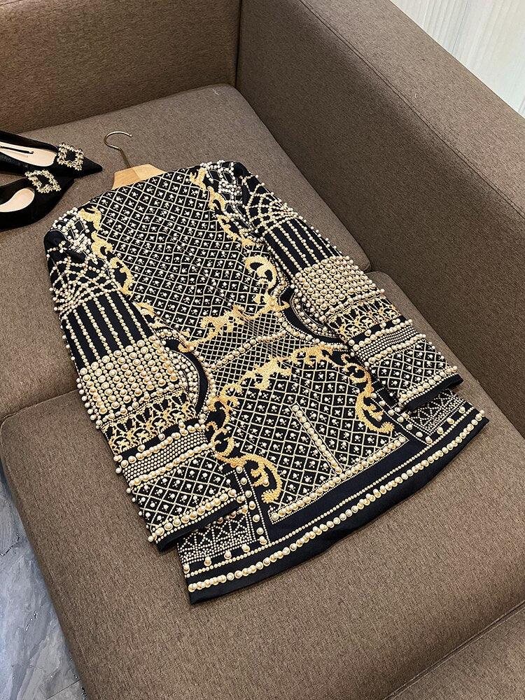 Luxury Beaded Retro Blazer - ShopEbonyMonique