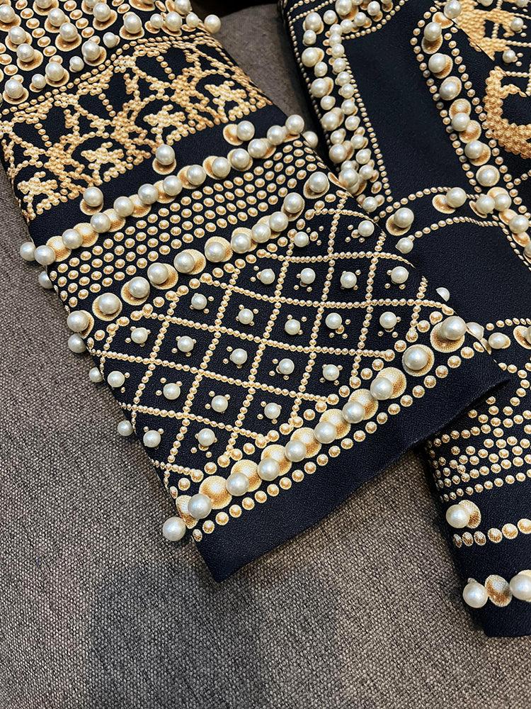 Luxury Beaded Retro Blazer - ShopEbonyMonique