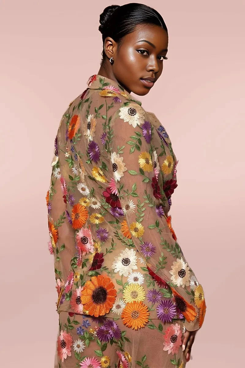 Luxury Flower Women Suit Set - ShopEbonyMonique