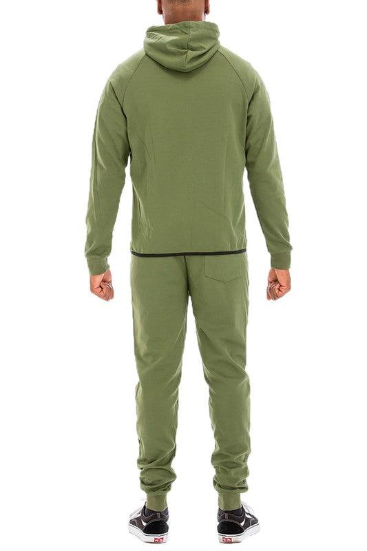 Mens Full Zip Sweat Pant Sweat Set - ShopEbonyMonique
