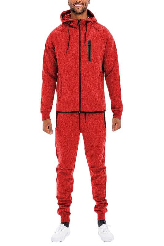Mens Full Zip Sweat Pant Sweat Set - ShopEbonyMonique
