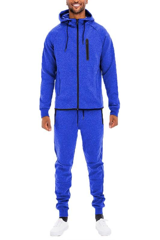 Mens Full Zip Sweat Pant Sweat Set - ShopEbonyMonique