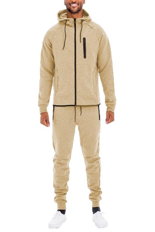 Mens Full Zip Sweat Pant Sweat Set - ShopEbonyMonique