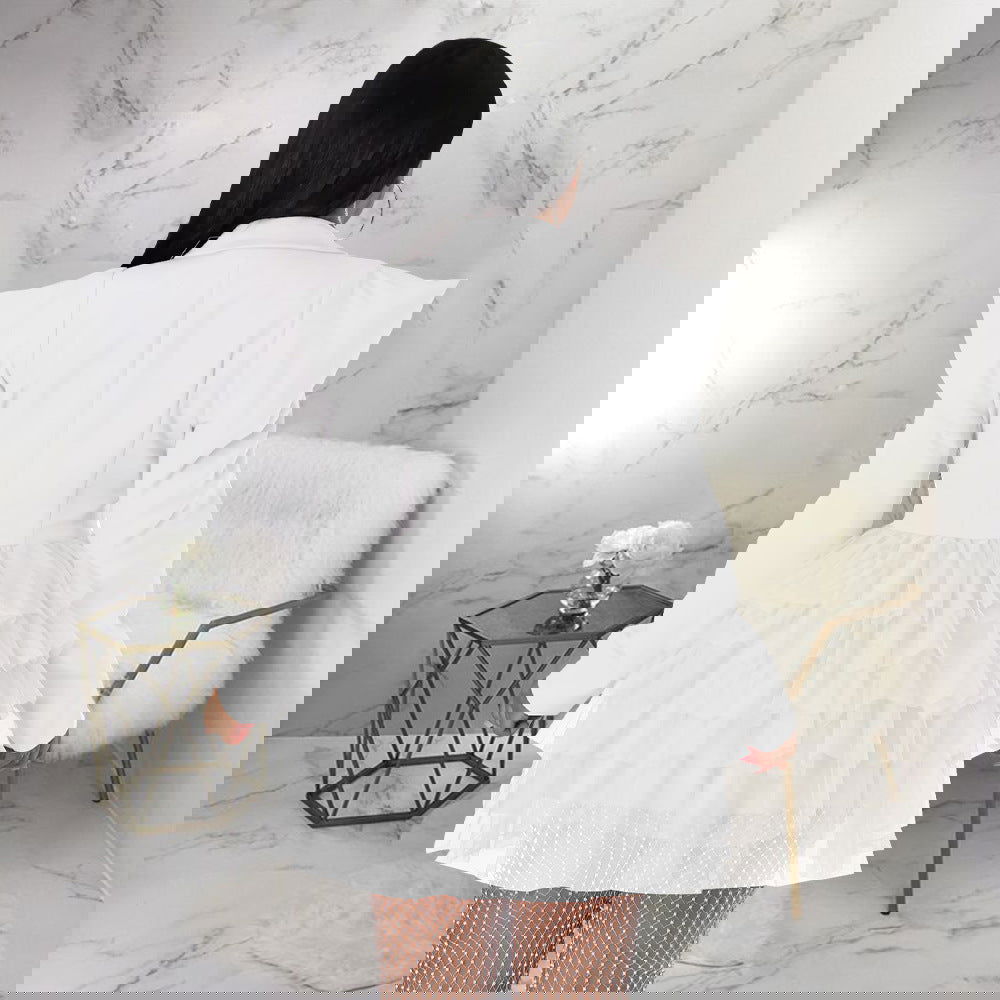 Mesh Blazer Patchwork Mini Dress - ShopEbonyMonique