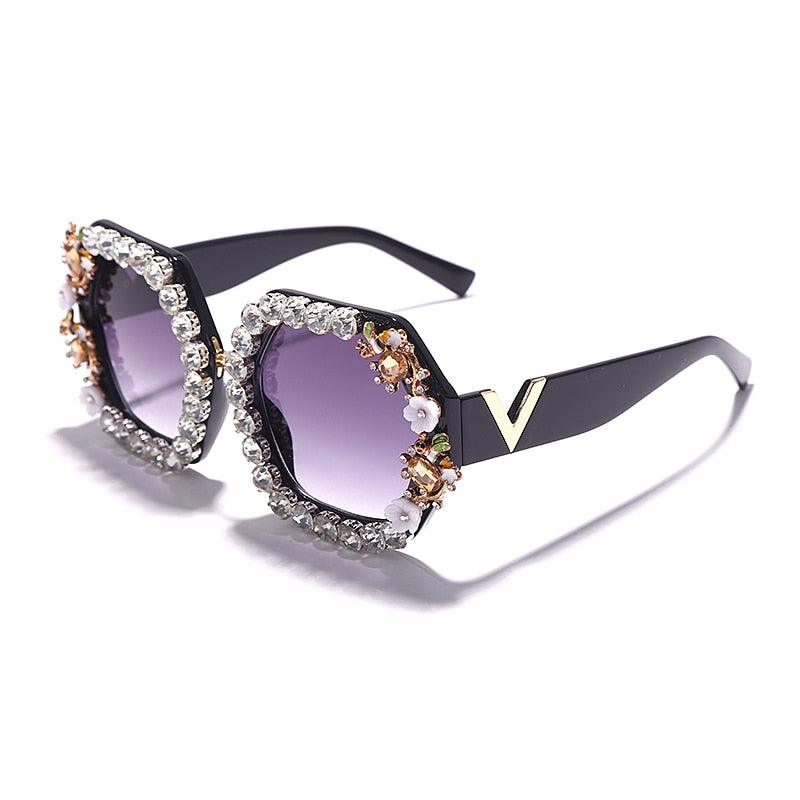 New Round Diamond Sunglasses - ShopEbonyMonique