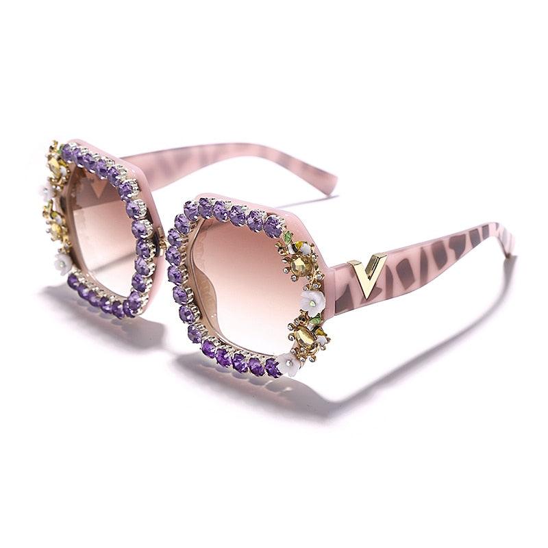 New Round Diamond Sunglasses - ShopEbonyMonique