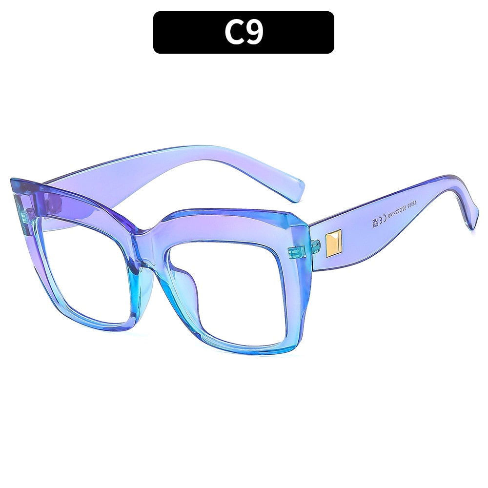 Oversized Brand Blue Light Blocking Shades - ShopEbonyMonique