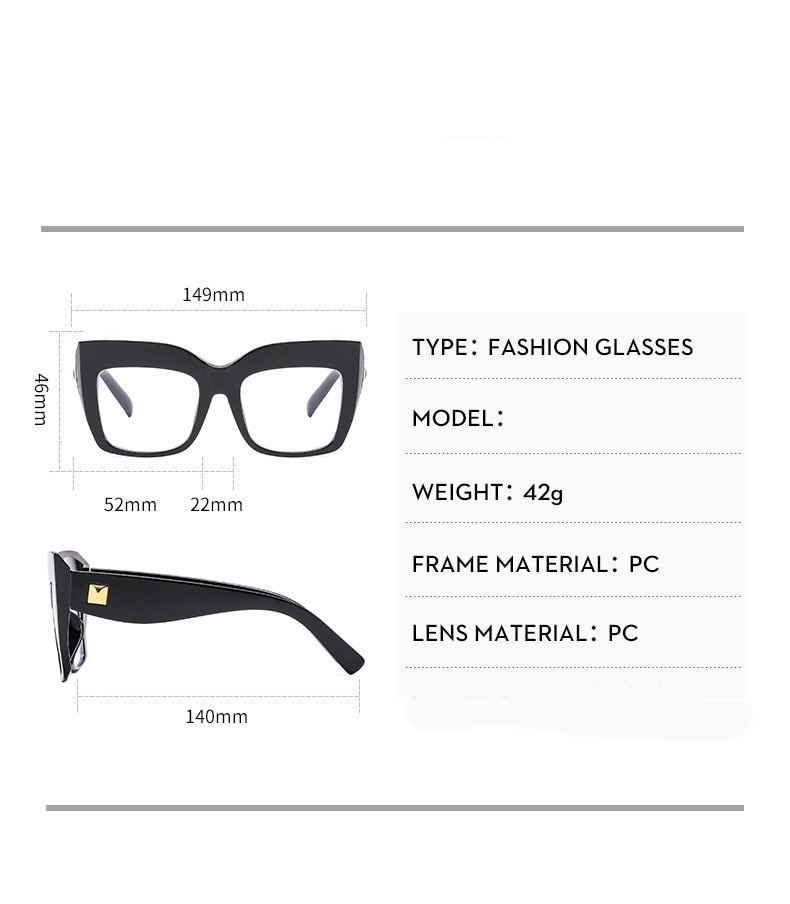 Oversized Brand Blue Light Blocking Shades - ShopEbonyMonique