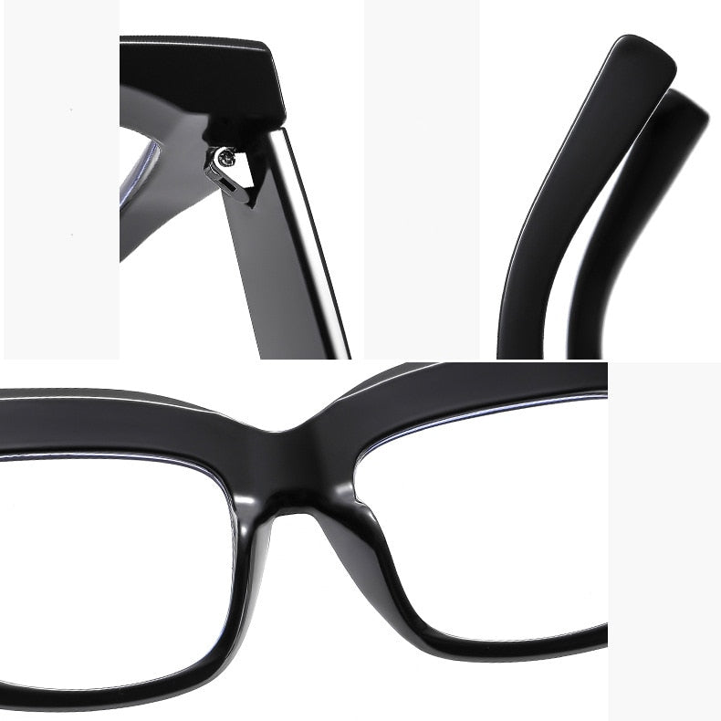 Oversized Brand Blue Light Blocking Shades - ShopEbonyMonique