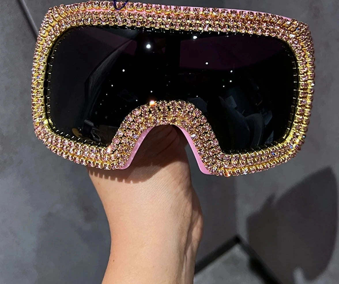 Oversized Punk One-piece Goggle Sunglasses - ShopEbonyMonique