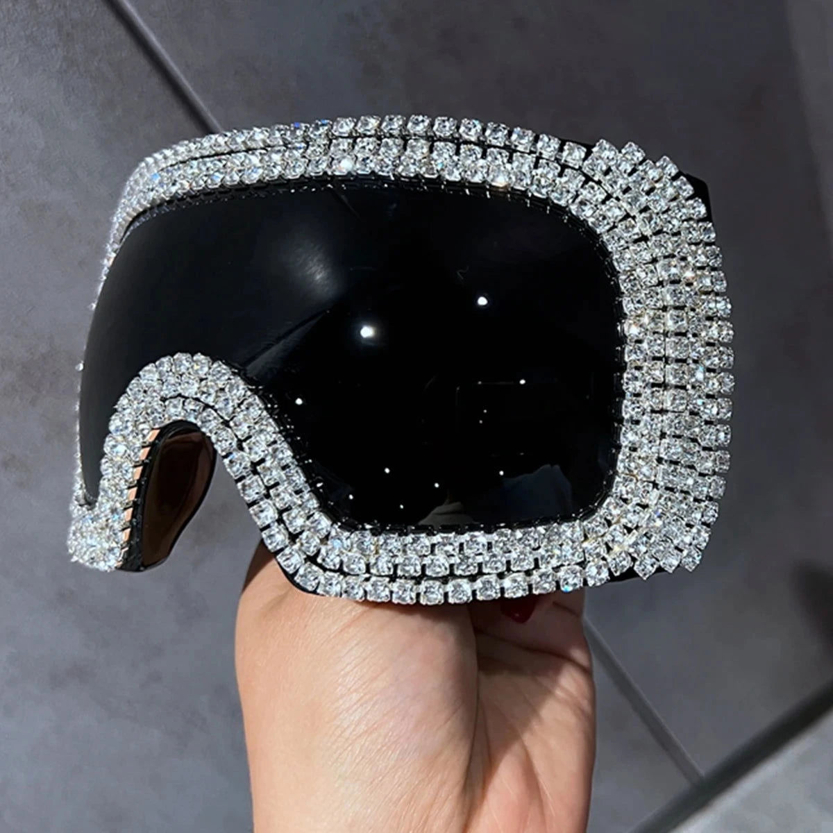 Oversized Punk One-piece Goggle Sunglasses - ShopEbonyMonique