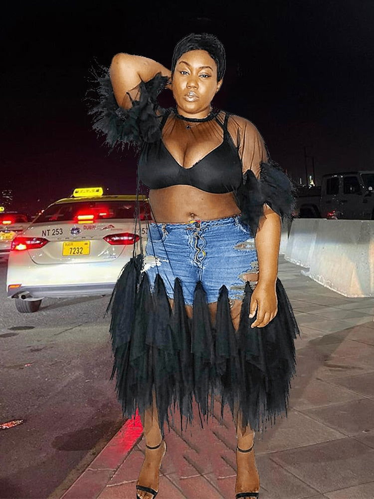 Parti Mesh Dress - ShopEbonyMonique