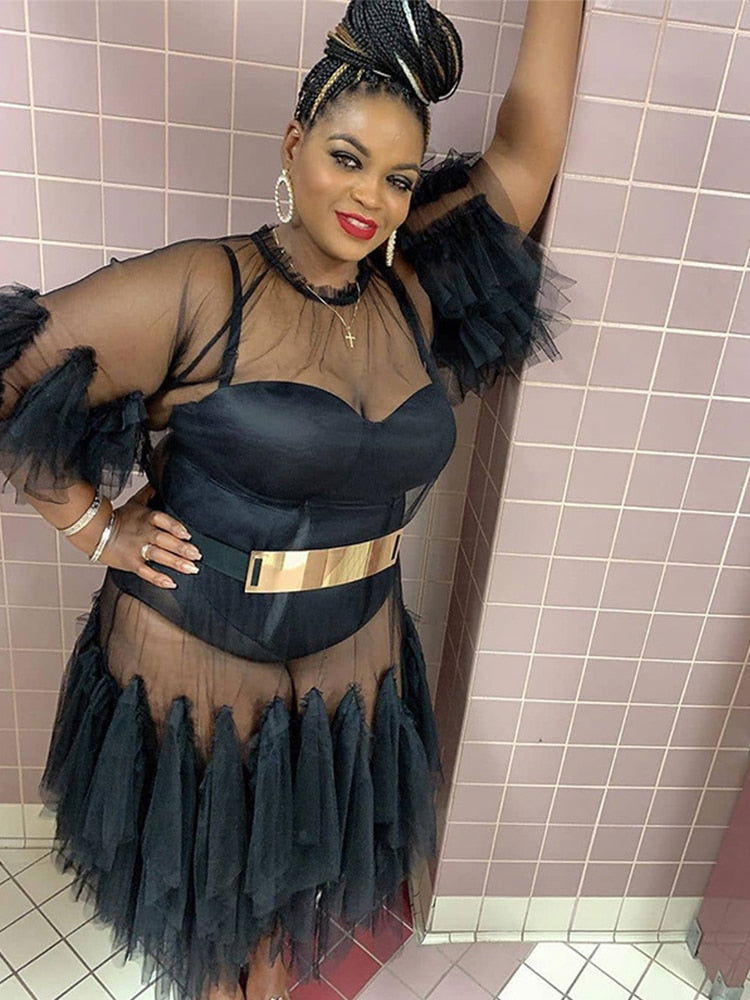 Parti Mesh Dress - ShopEbonyMonique