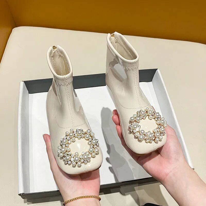 Pearl Girls Short Boots - ShopEbonyMonique