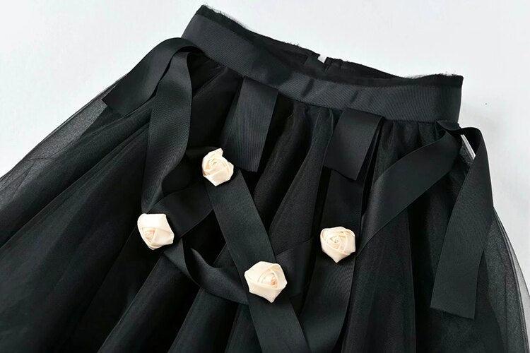 Puff Black Skirt Suit - ShopEbonyMonique