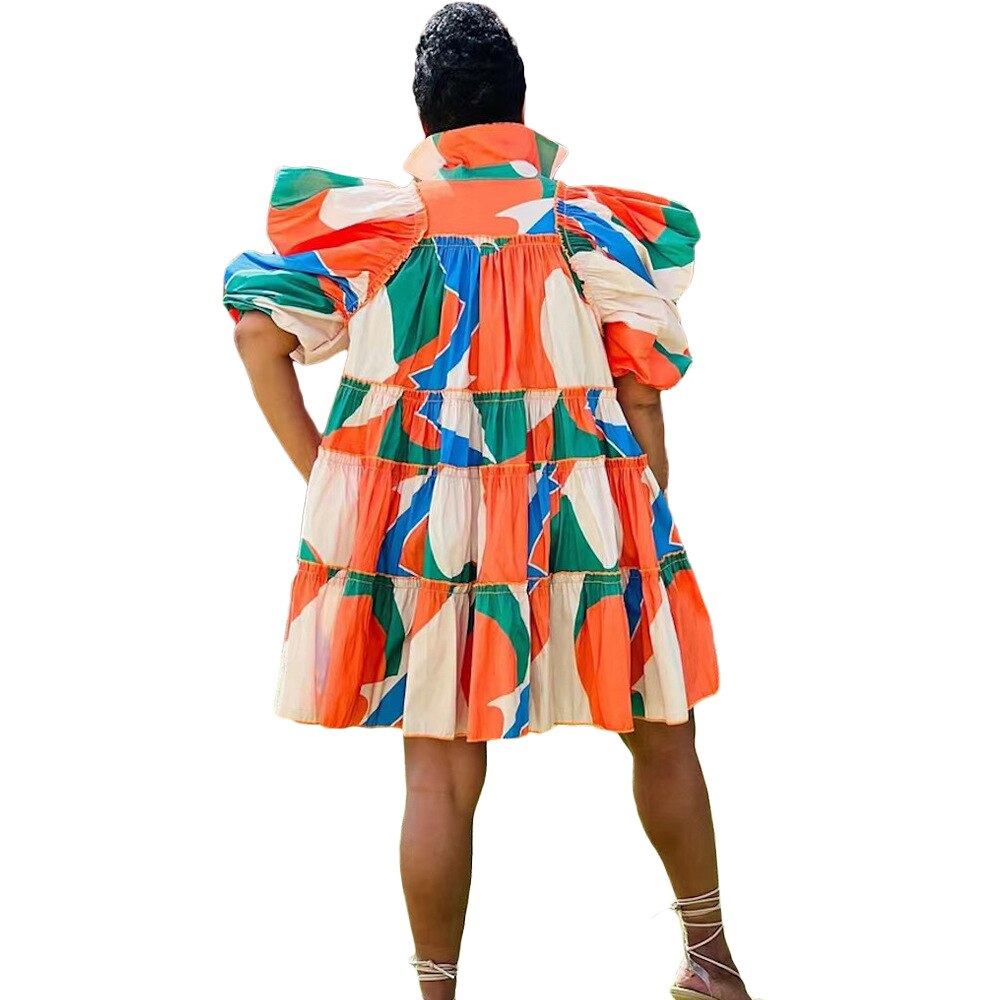 Puff Pleats Shirt Dress - ShopEbonyMonique