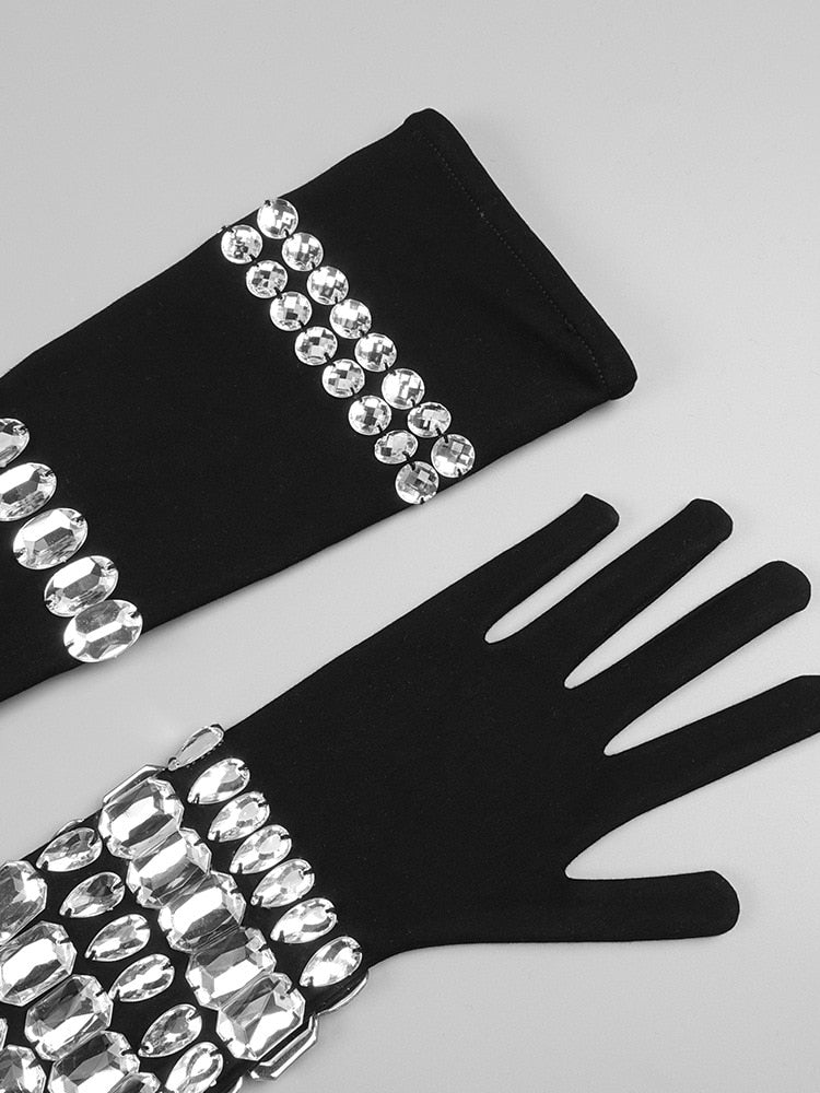 Rhinestone Embroidered Mini Dress - ShopEbonyMonique