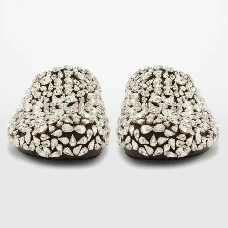 Rhinestone Half Head Slipper Shoe - ShopEbonyMonique