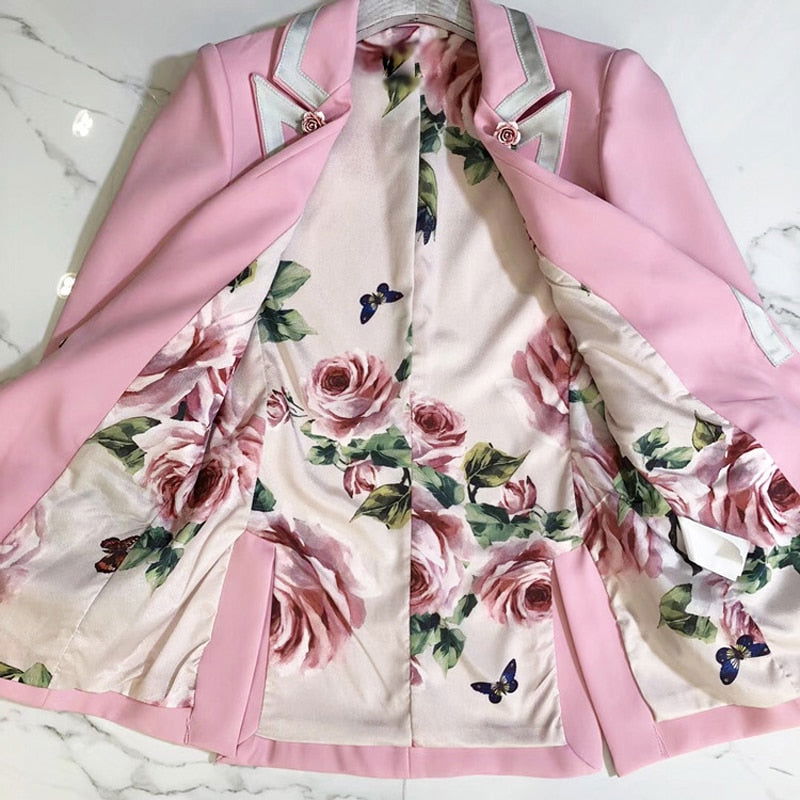 Rose Designer Blazer - ShopEbonyMonique