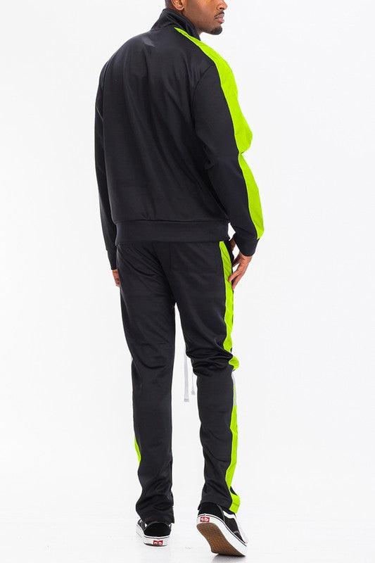 SINGLE STRIPE SOLID TRACK SUIT - ShopEbonyMonique
