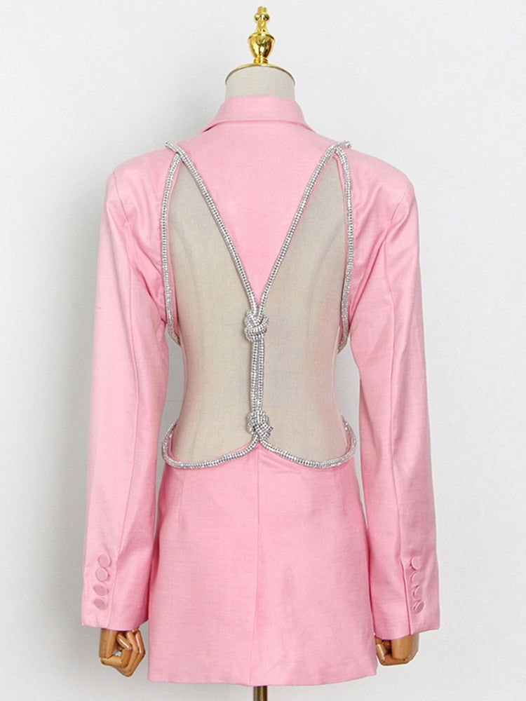 See Me Backless Blazer - ShopEbonyMonique