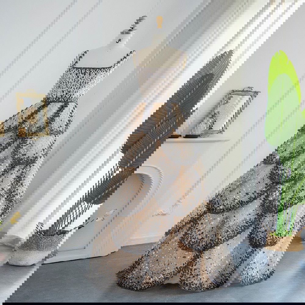 Sparkly Sequin Tiered Ruffles Evening Dresses - ShopEbonyMonique