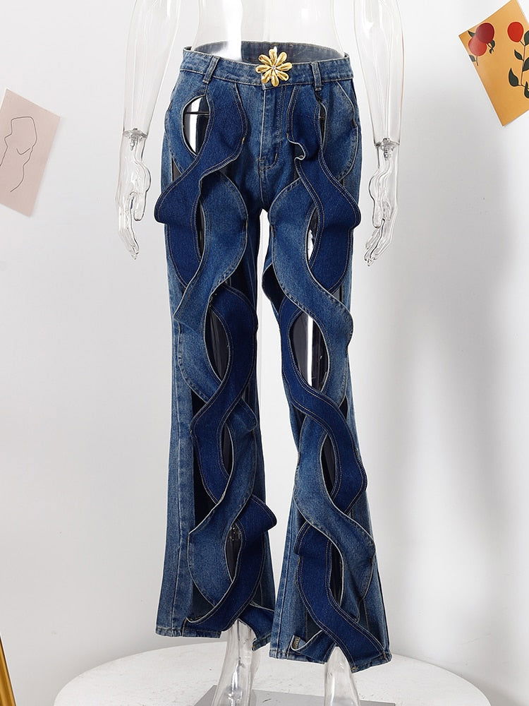 Streetwear Hollow Out Jeans - ShopEbonyMonique
