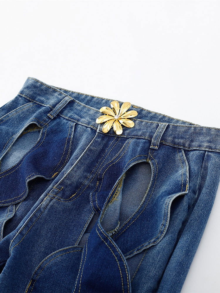 Streetwear Hollow Out Jeans - ShopEbonyMonique