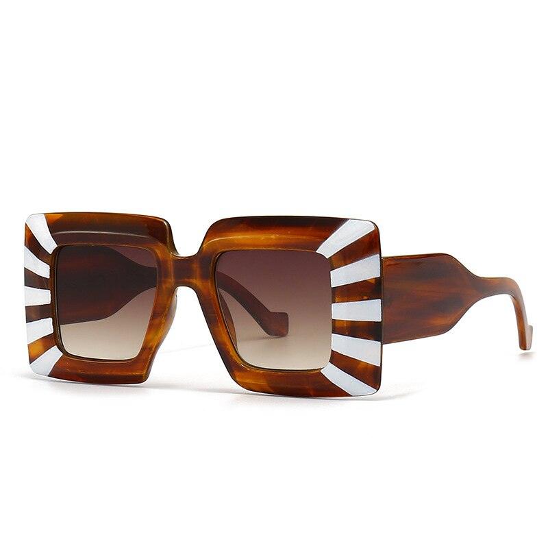 Stripe Frame Sunglasses - ShopEbonyMonique