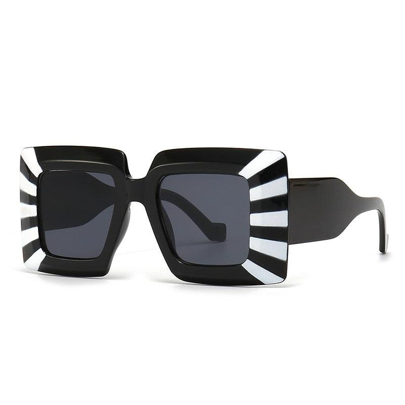 Stripe Frame Sunglasses - ShopEbonyMonique