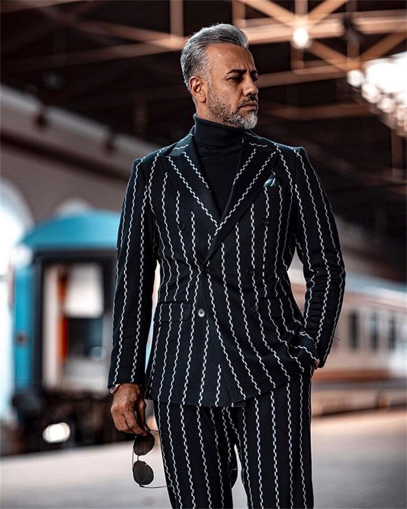 Striped Men Suits - ShopEbonyMonique