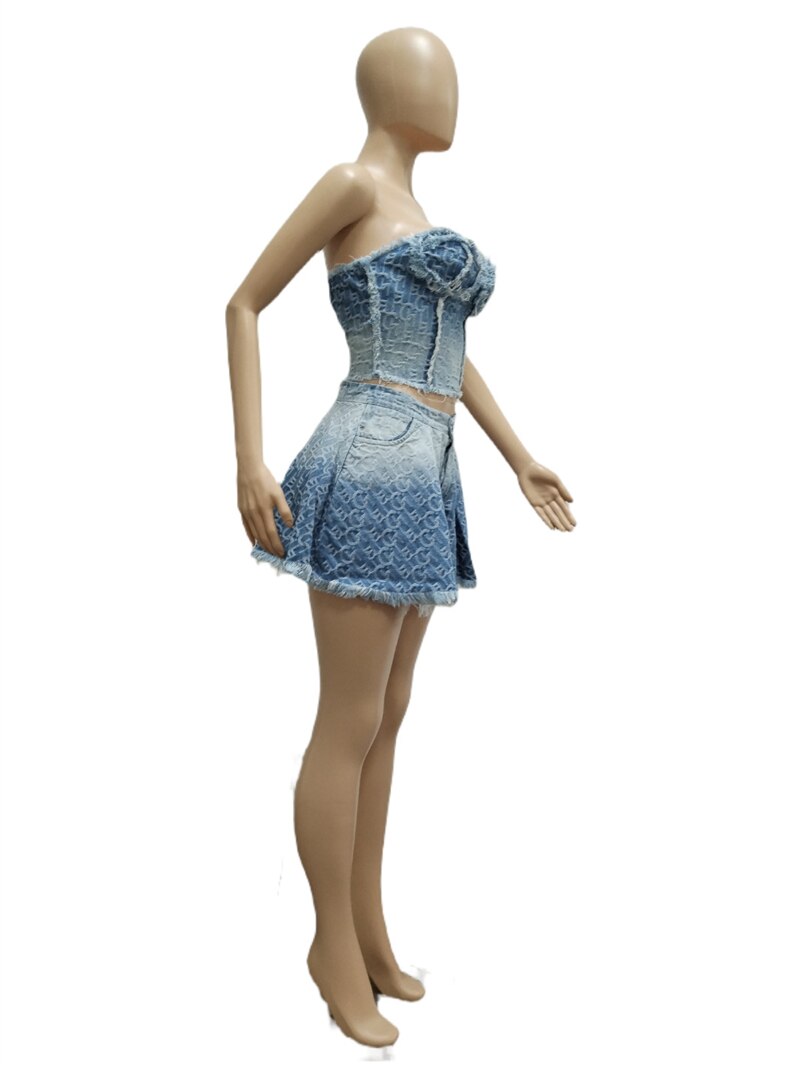 Tassel Denim Suit - ShopEbonyMonique