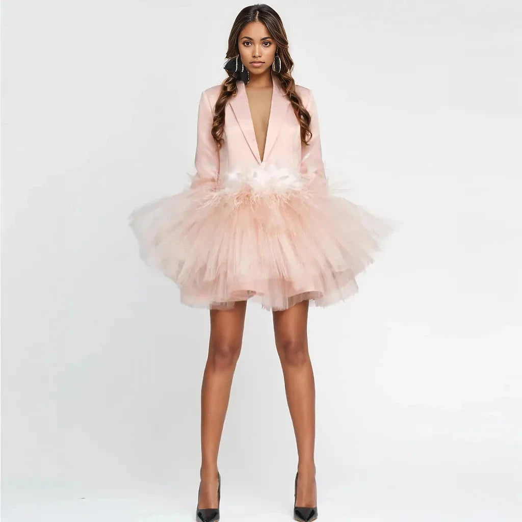 Trendy Tulle Skirt Blazer - ShopEbonyMonique