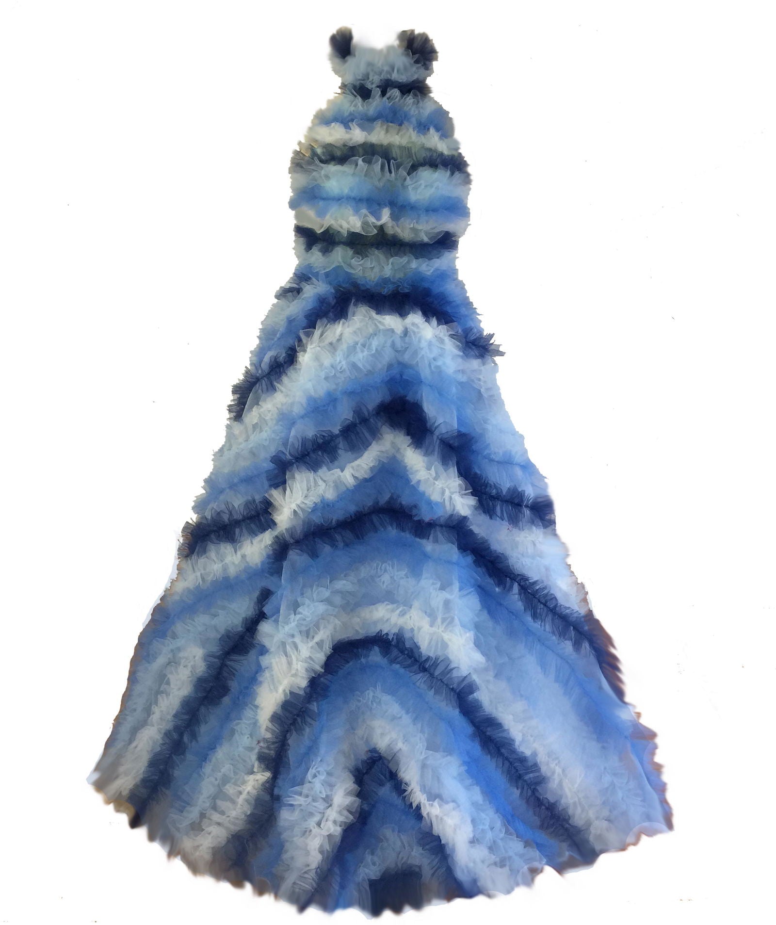 Tricolor Halter Evening Dresses - ShopEbonyMonique