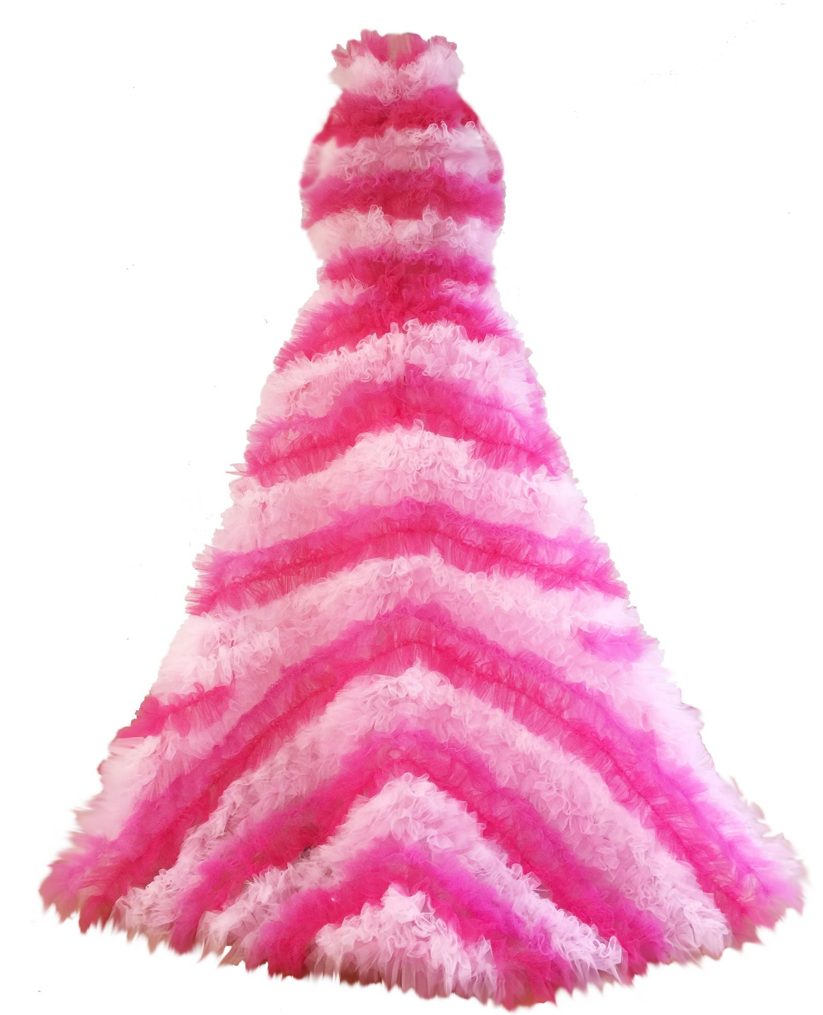 Tricolor Halter Evening Dresses - ShopEbonyMonique