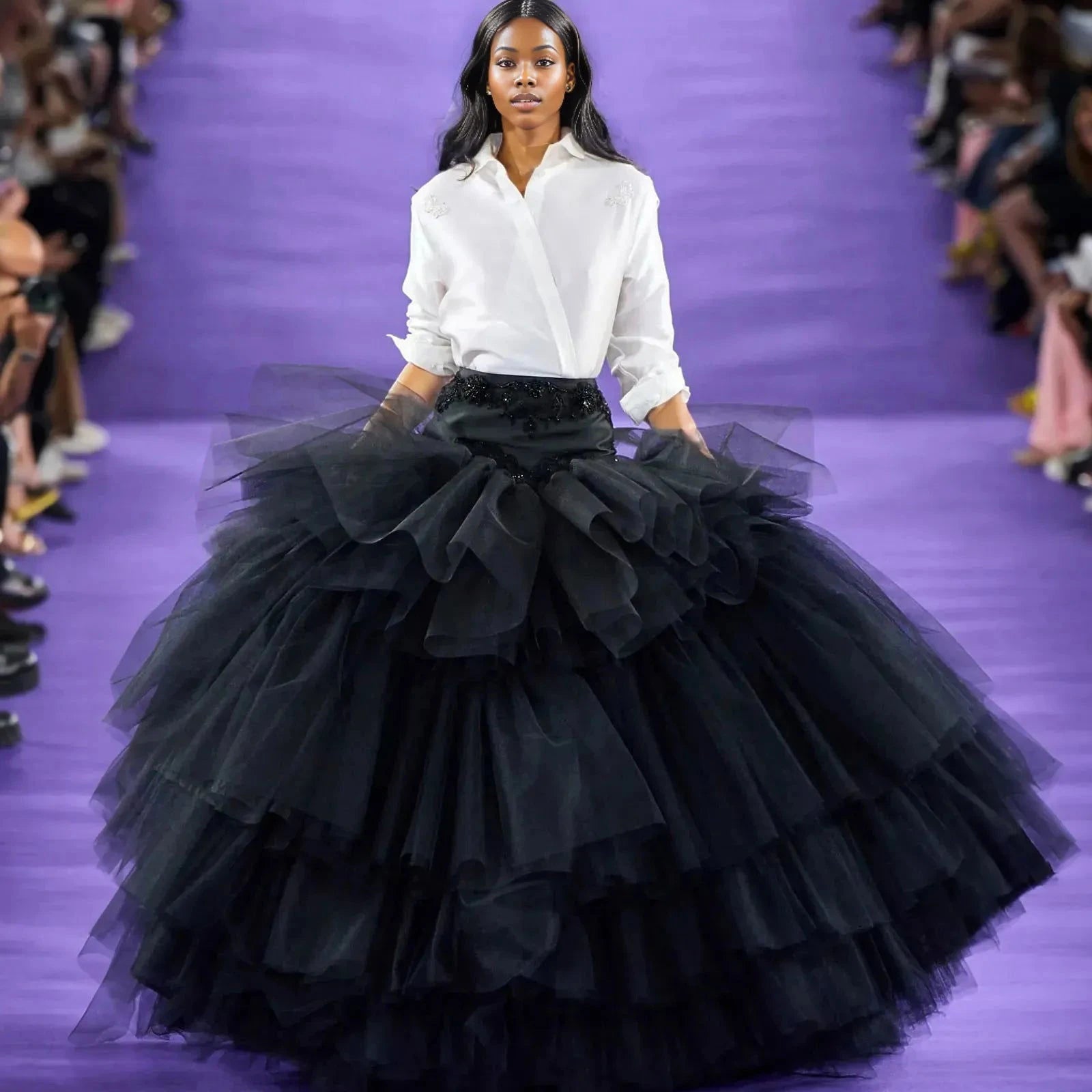 Tulle Ball Beaded Skirt - ShopEbonyMonique