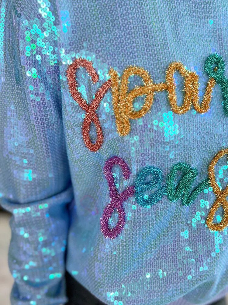 Women's Sparkly Sequin Sweatshirt - ShopEbonyMonique