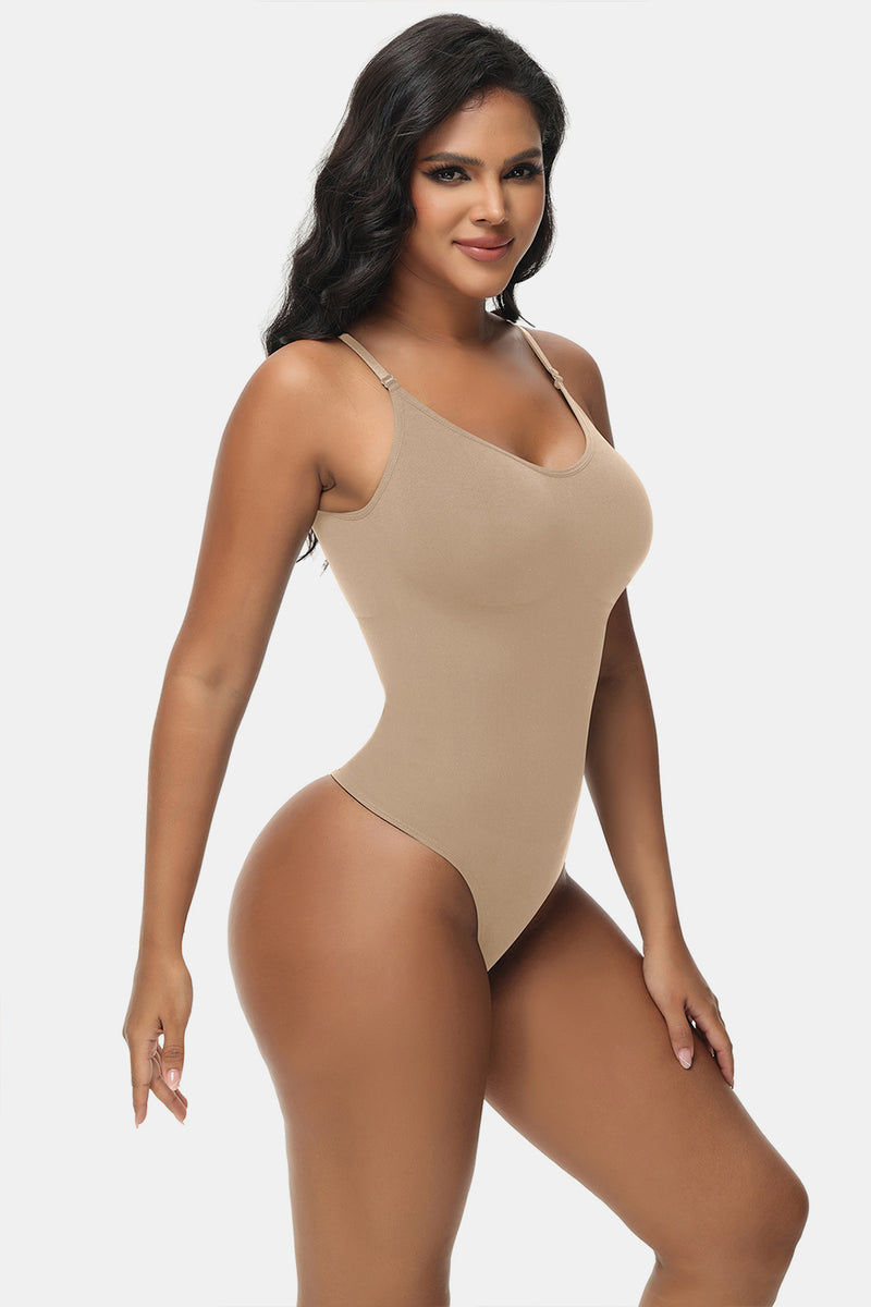 Spaghetti Strap Tummy Control Bodysuit - ShopEbonyMonique