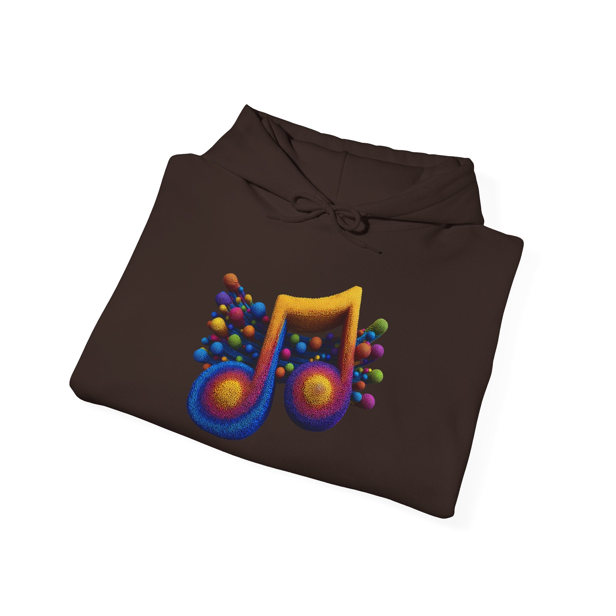 Music Notes Hoodie — Colorful Retro Musical Emoji Sweatshirt