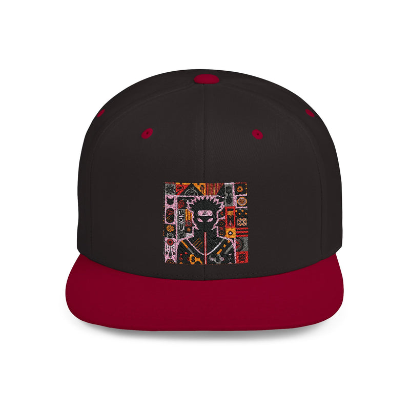 Ninja Flat Bill Snapback Cap - Black - ShopEbonyMonique