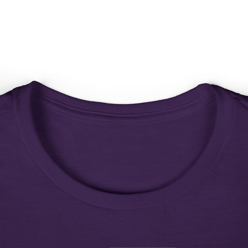 Women Softstyle Tee - Purple Floral Beauty Design for Everyday Wear