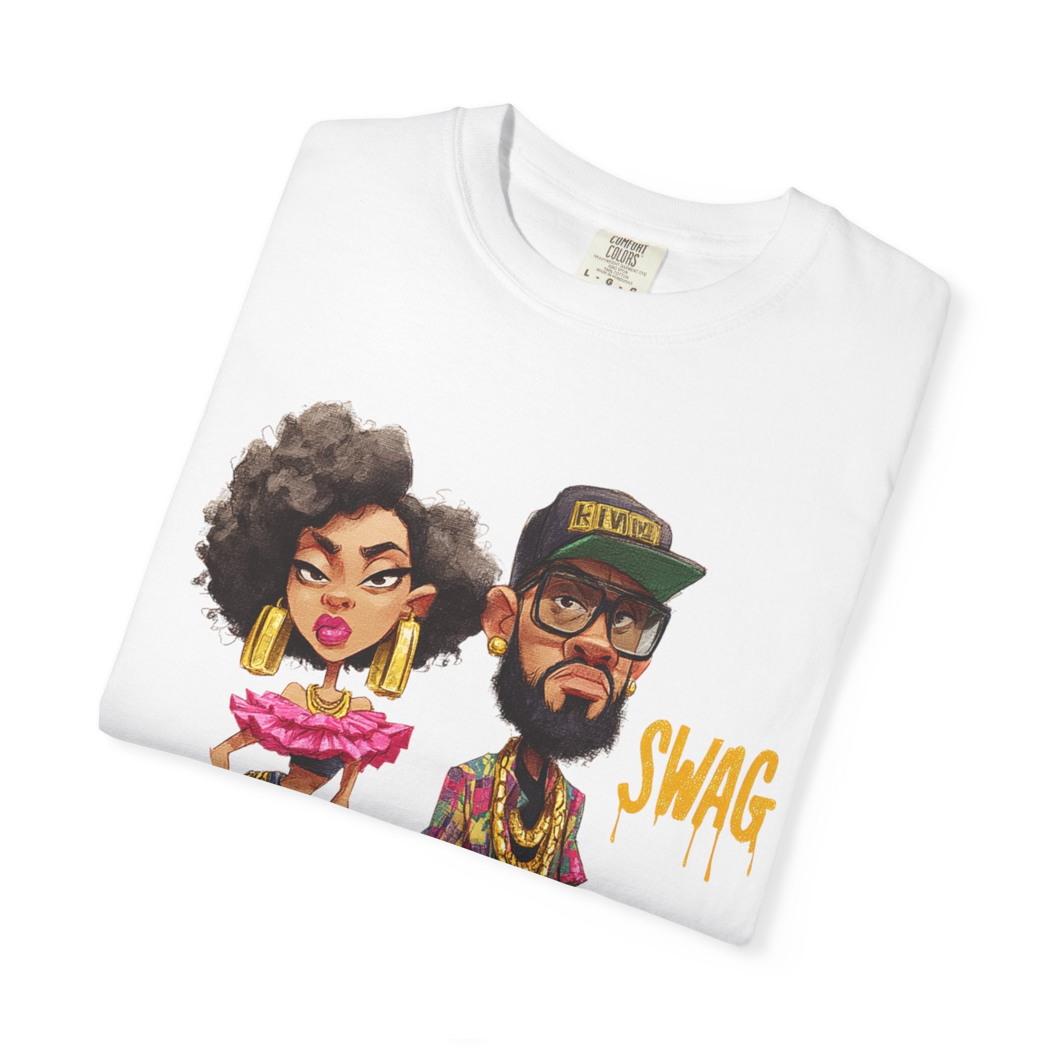 Unisex Garment-Dyed T-Shirt with Cool Cartoon Design - 'SWAG'